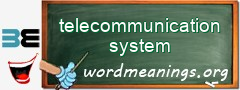 WordMeaning blackboard for telecommunication system